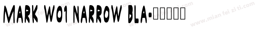 Mark W01 Narrow Bla字体转换